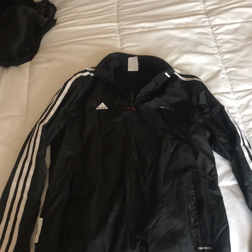 Vintage adidas track lined jacket!